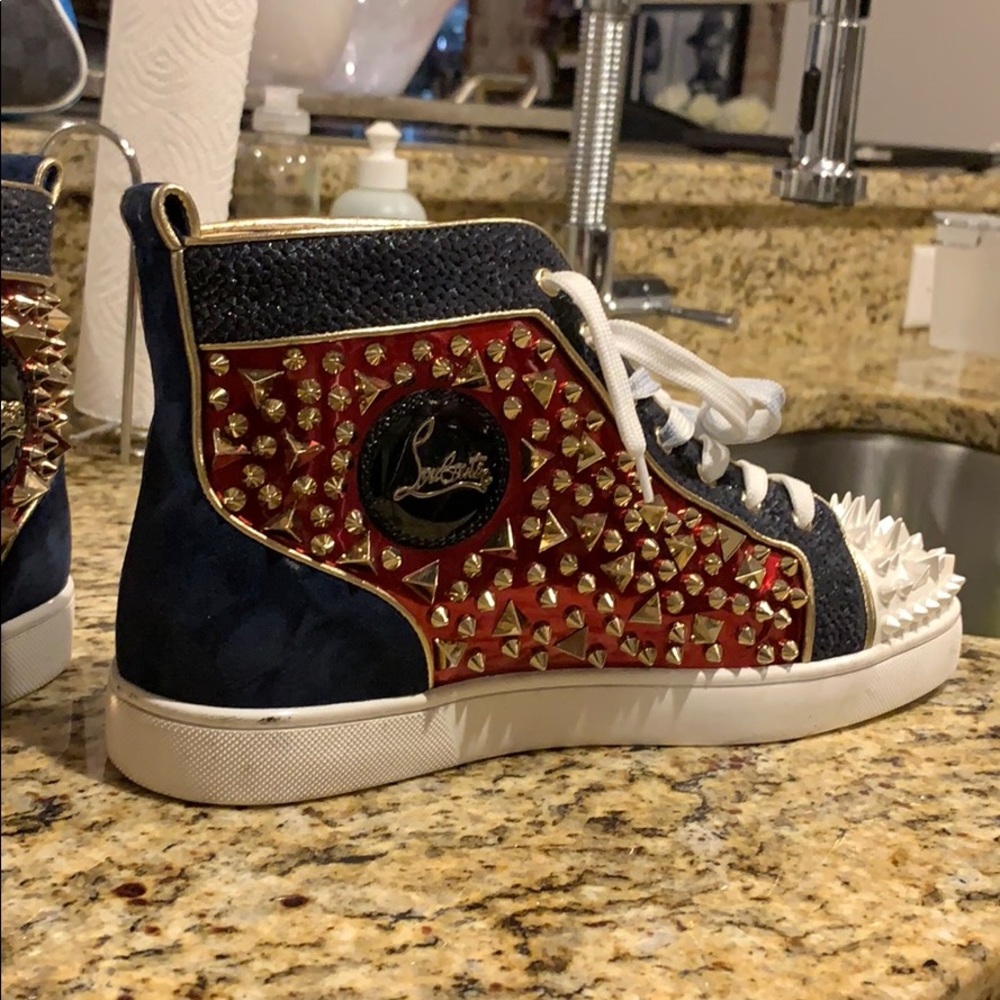 Red White and Blue Christian Louboutin Sneakers